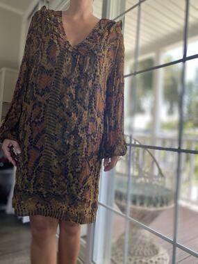 Animale Short Printed Dress Brazil 42 / US 10-12